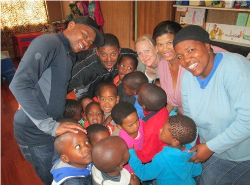 Helen arbetar som volontär på en förskola i Kapstaden