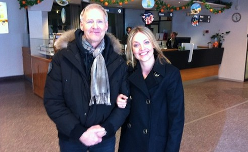 Lennart R Svensson och Sofia har precis improviserat och föreläst för personalen på Birka Cruises